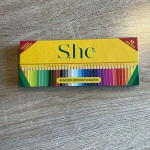 S.he Colored Shadow Palette 12 Colors Limited Edition Bright Rainbow Eyeshadow